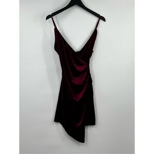 Bloomingdale’s 100% burgundy spaghetti strap dress size XS
